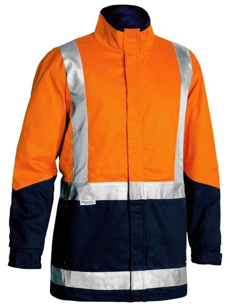 Bisley Jackets / Vests Orange/Navy / XS Bisley Taped Hi Vis 3 in 1 Drill Jacket