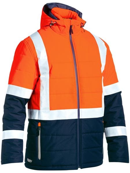 Bisley Jackets / Vests Orange/Navy / XS Bisley Taped Hi Vis Puffer Jacket