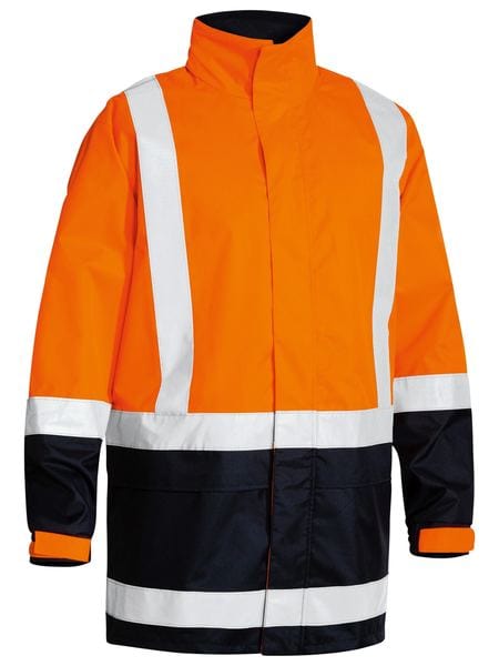 Bisley Jackets / Vests Orange/Navy / XS Bisley Taped Hi Vis Rain Shell Jacket