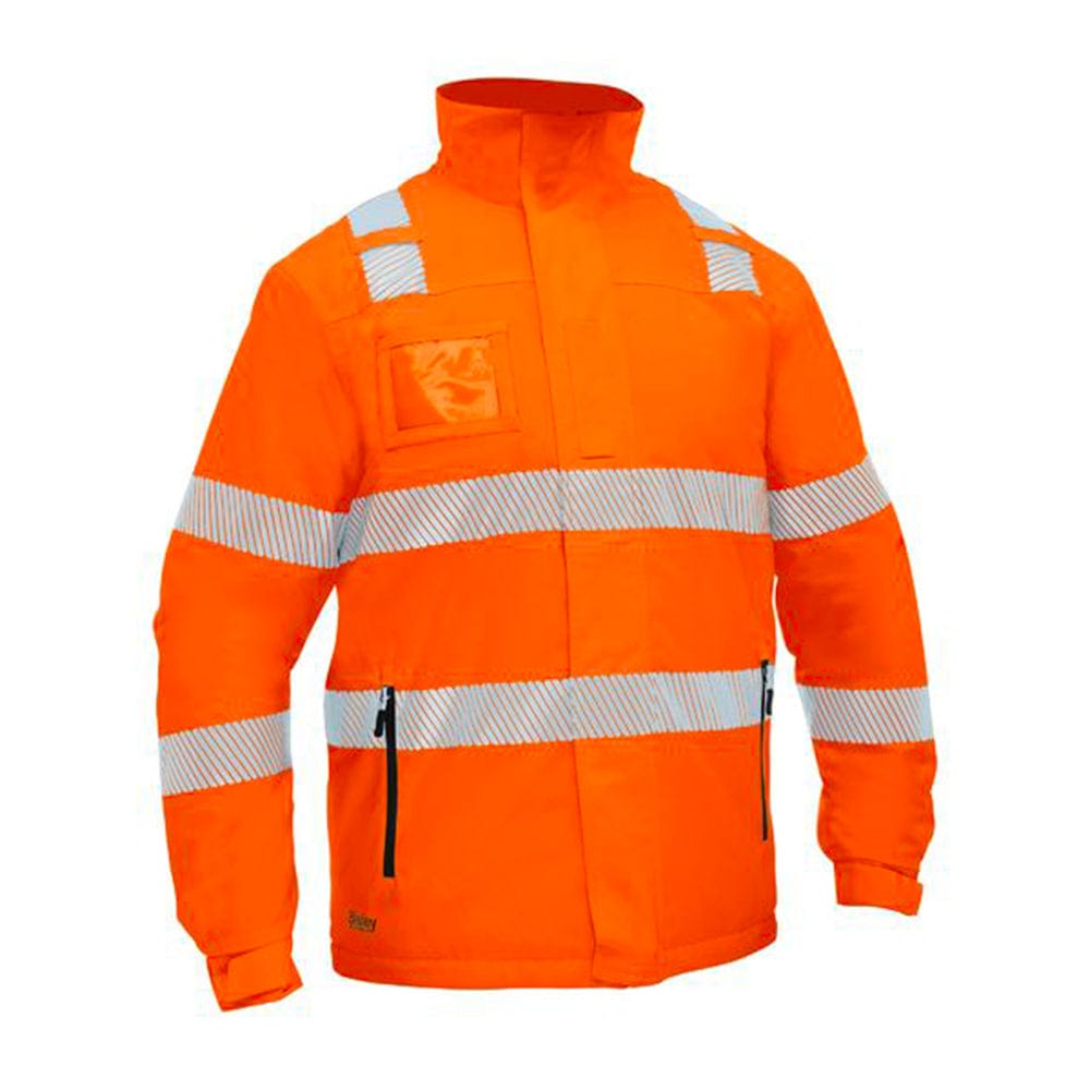 Bisley Jackets / Vests Orange / XS Bisley Taped Hi Vis Heated Jacket with Hood