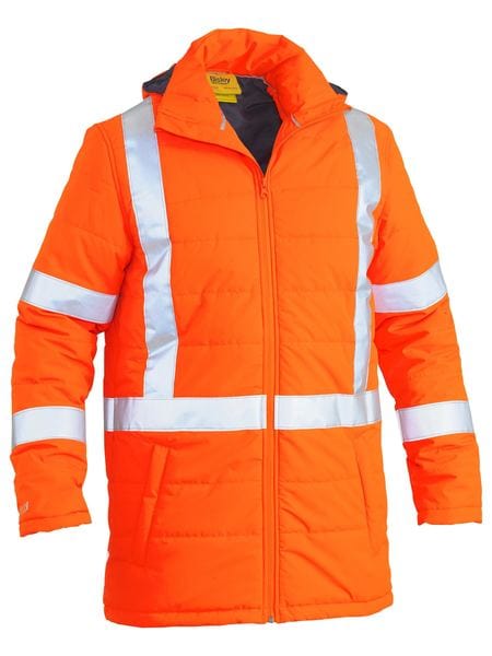 Bisley Jackets / Vests Orange / XS Bisley Taped Hi Vis Puffer Jacket with X Back