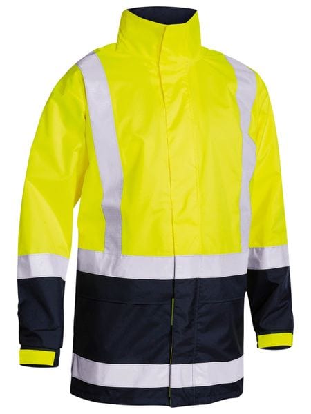 Bisley Jackets / Vests Yellow/Navy / XS Bisley Taped Hi Vis Rain Shell Jacket