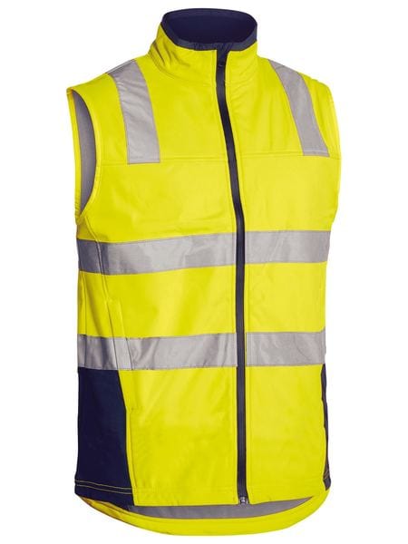 Bisley Jackets / Vests Yellow/Navy / XS Bisley Taped Hi Vis Soft Shell Vest