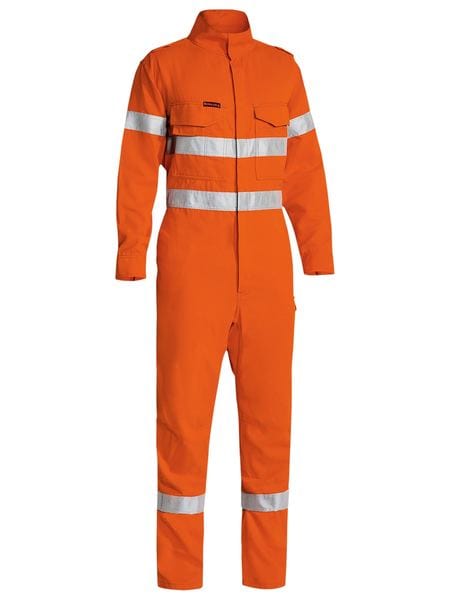 Bisley Overalls Orange / 77 Bisley TenCate Tecasafe® Plus 580 Taped Hi Vis Lightweight FR Non Vented Engineered Coverall