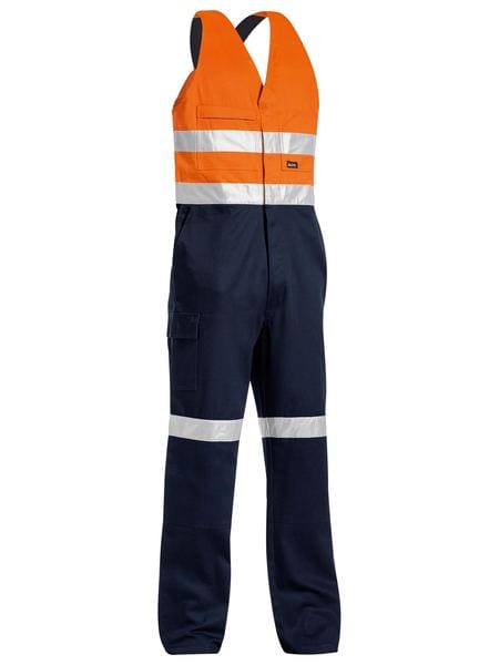 Bisley Overalls Orange/Navy / 77 Bisley Taped Hi Vis Action Back Overall