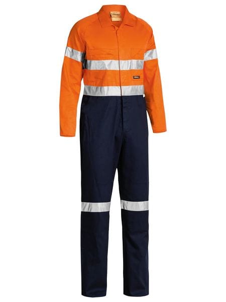Bisley Overalls Orange/Navy / 77 Bisley Taped Hi Vis Lightweight Coverall
