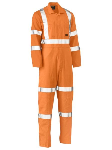Bisley Overalls Rail Orange / 77 Bisley X Taped Biomotion Hi Vis Lightweight Coverall