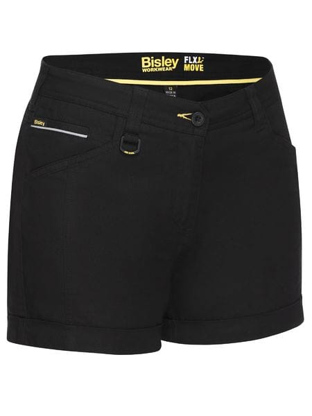 Bisley Pants / Shorts Black / 6 Bisley Women's Flx & Move Short Short