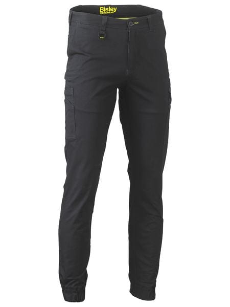 Bisley Pants / Shorts Black / 87 Bisley Stretch Cotton Drill Cargo Cuffed Pants