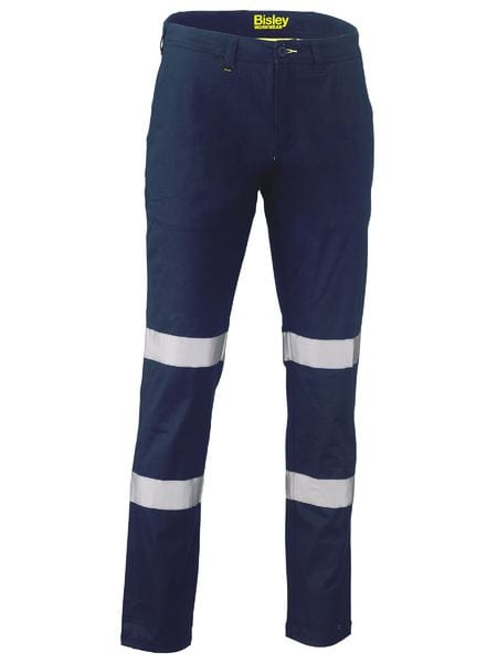 Bisley Pants / Shorts Navy / 77 Bisley Taped Biomotion Stretch Cotton Drill Work Pants