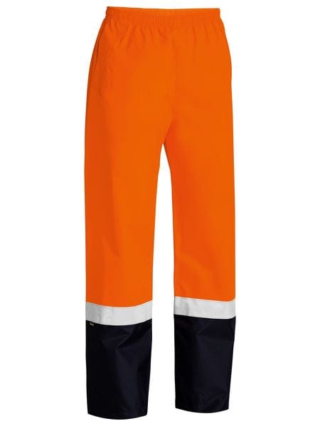 Bisley Pants / Shorts Orange/Navy / XS Bisley Taped Hi Vis Rain Shell Pants
