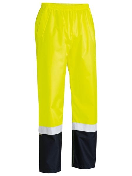 Bisley Pants / Shorts Yellow/Navy / XS Bisley Taped Hi Vis Rain Shell Pants