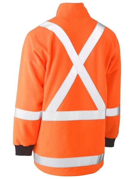 Bisley Polars Bisley Taped TTMC Hi Vis Polar Fleece Jumper with X Back