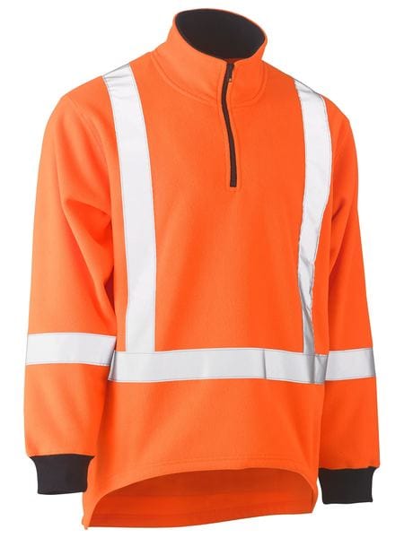 Bisley Polars Orange / XS Bisley Taped TTMC Hi Vis Polar Fleece Jumper with X Back