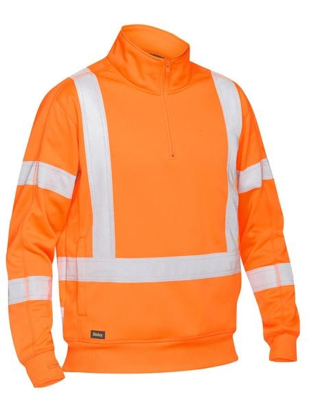 Bisley Polars Rail Orange / XS Bisley X Taped Hi Vis 1/4 Zip Pullover