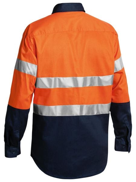 Bisley Polos / Shirts Bisley Taped Hi Vis Closed Front Drill Shirt