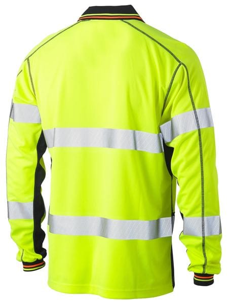 Bisley Polos / Shirts Bisley Taped Hi Vis Polyester Mesh Long Sleeve Polo