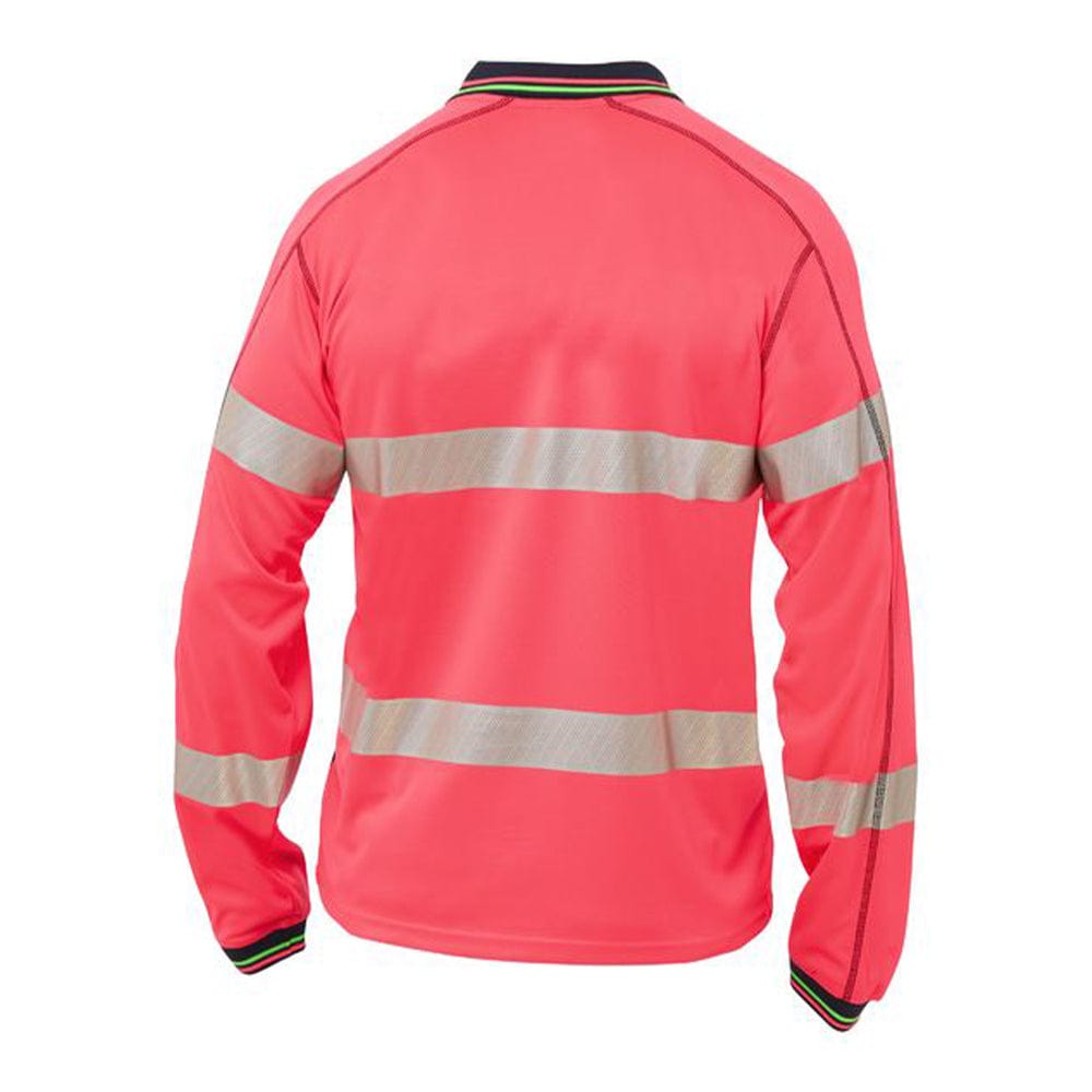 Bisley Polos / Shirts Bisley Taped Hi Vis Polyester Mesh Long Sleeve Polo