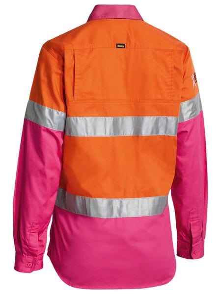Bisley Polos / Shirts Bisley Women's Taped Hi Vis Cool Lightweight Drill Shirt