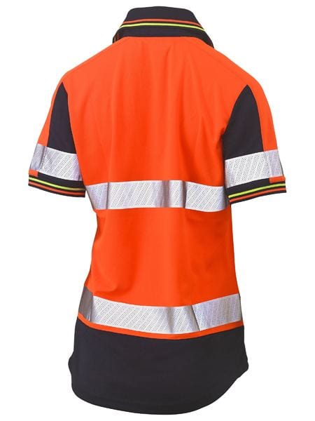 Bisley Polos / Shirts Bisley Women’s Taped Two Tone Hi Vis V-Neck Polo