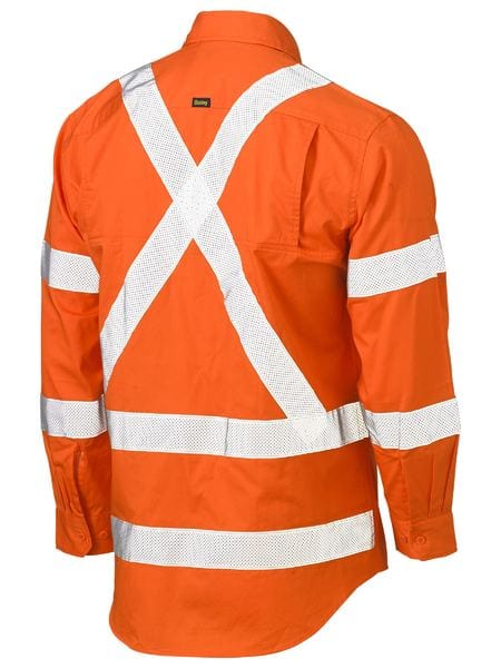 Bisley Polos / Shirts Bisley X Taped Biomotion Two Tone Hi Vis Lightweight Drill Shirt