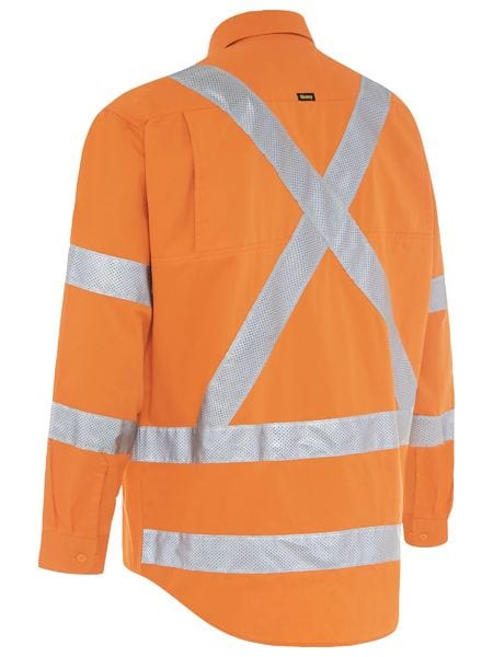 Bisley Polos / Shirts Bisley X Taped Biomotion Two Tone Hi Vis Lightweight Drill Shirt
