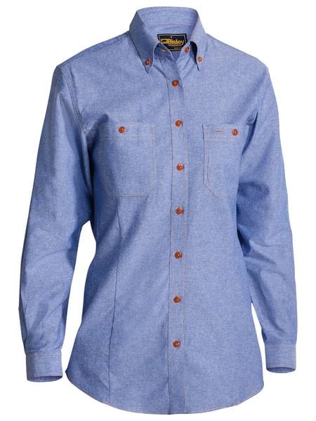 Bisley Polos / Shirts Blue / 8 Bisley Women’s Chambray Shirt