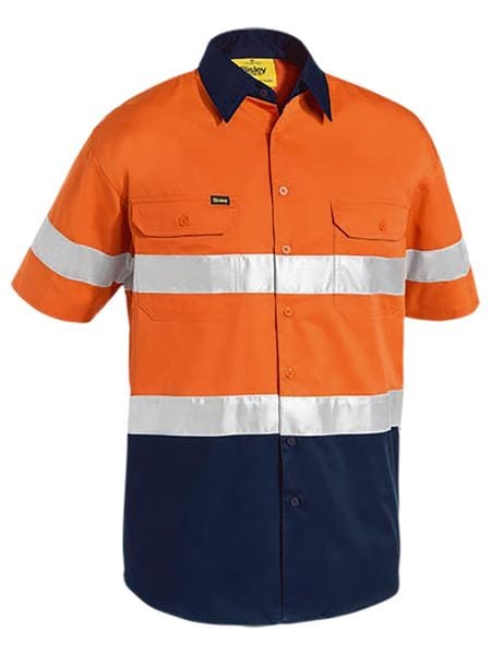 Bisley Polos / Shirts Orange/Navy / XS Bisley Taped Hi Vis Cool Lightweight Shirt