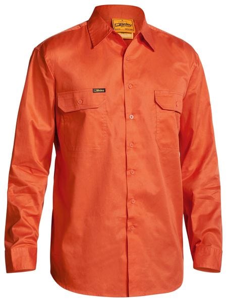 Bisley Polos / Shirts Orange / S Bisley Hi Vis Cool Lightweight Drill Shirt