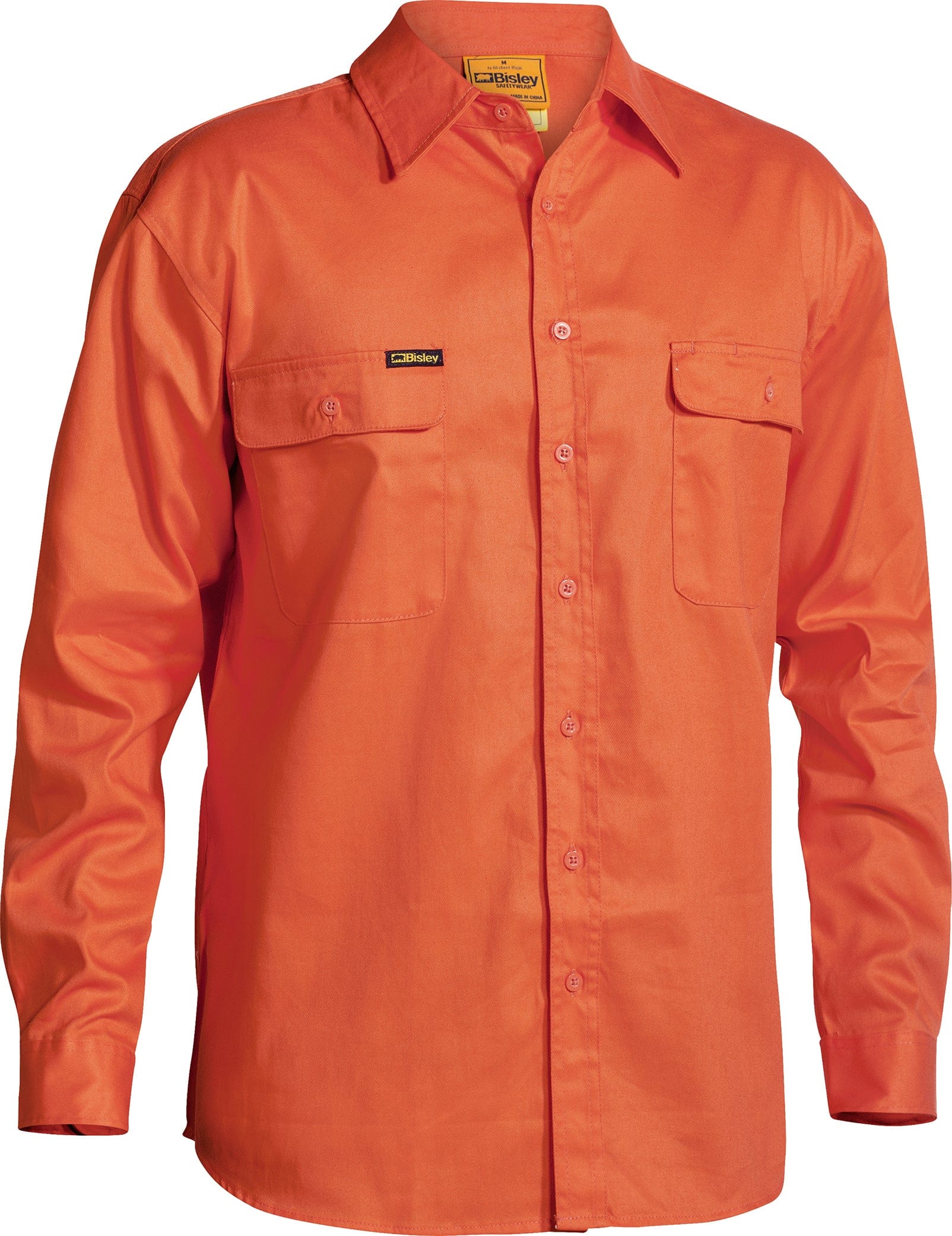 Bisley Polos / Shirts Orange / S Bisley Hi Vis Drill Shirt