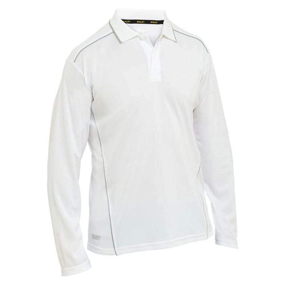 Bisley Polos / Shirts White / 2XS Bisley Long Sleeve Polo Shirt