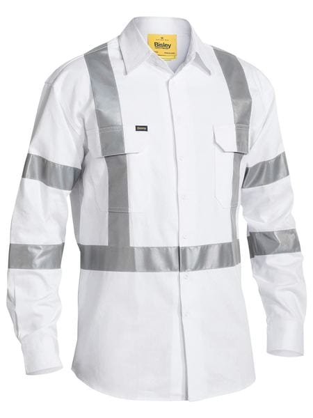 Bisley Polos / Shirts White / XS Bisley Taped Night Cotton Drill Shirt