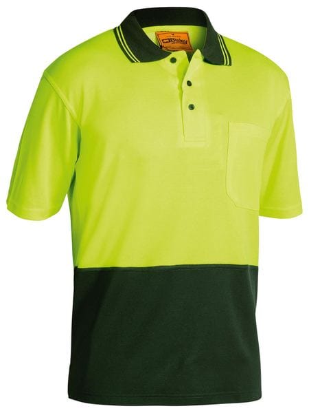 Bisley Polos / Shirts Yellow/Bottle / S Bisley Hi Vis Polo Shirt