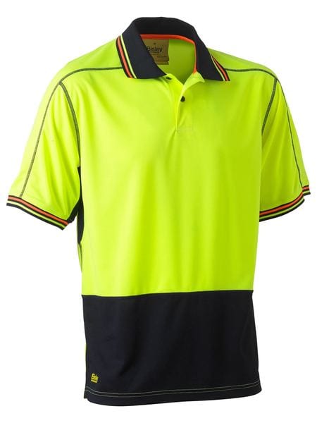 Bisley Polos / Shirts Yellow/Navy / XS Bisley Hi Vis Polyester Mesh Polo