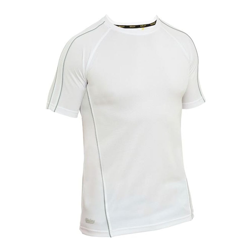 Bisley T-Shirts White / XS Bisley Cool Mesh Tee with Reflective Piping
