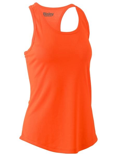 Bisley Tanks / Singlets Orange / 6 Bisley Women's Racer Back Singlet