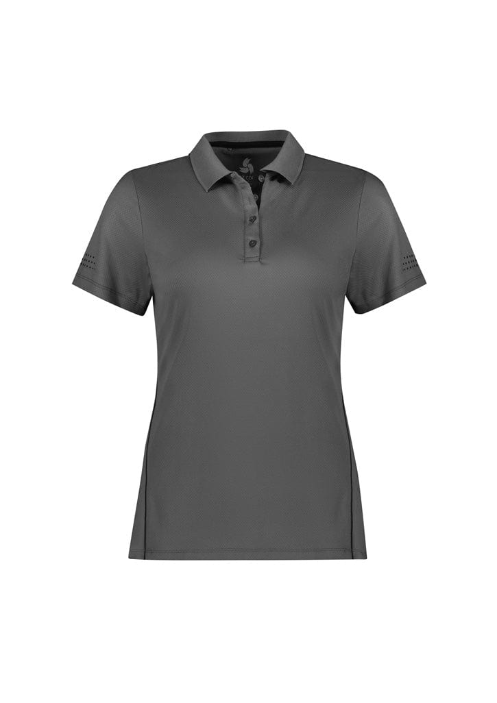 Biz Collection Polos / Shirts Ash/Black / 6 Biz Collection Womens Balance Short Sleeve Polo