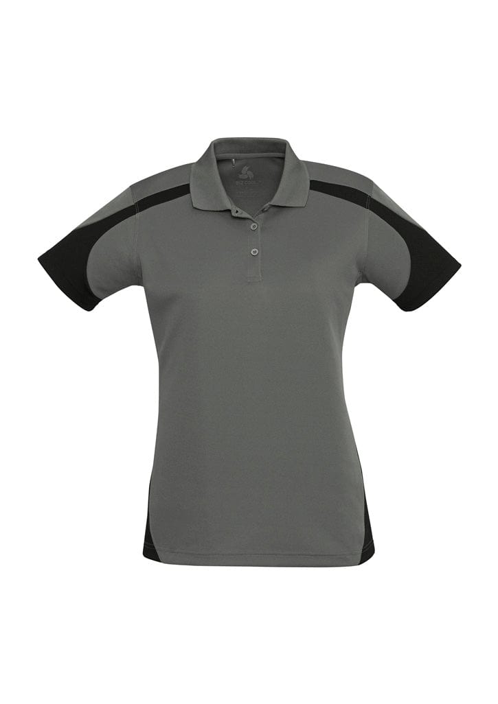 Biz Collection Polos / Shirts Ash/Black / 8 Biz Collection Womens Talon Short Sleeve Polo
