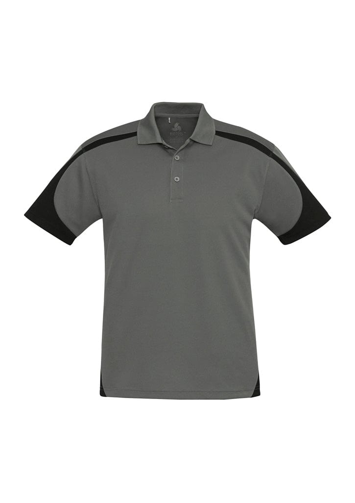 Biz Collection Polos / Shirts Ash/Black / S Biz Collection Mens Talon Short Sleeve Polo