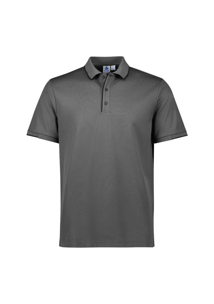 Biz Collection Polos / Shirts Ash/Black / XS Biz Collection Mens Focus Short Sleeve Polo