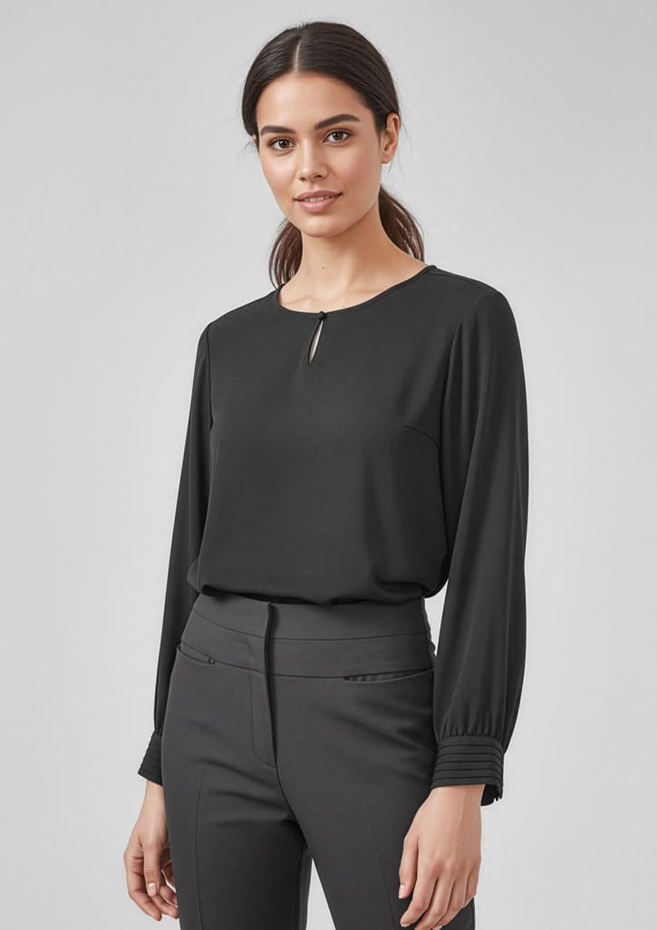 Biz Collection Polos / Shirts Biz Corperates Womens Evelyn Long Sleeve Blouse
