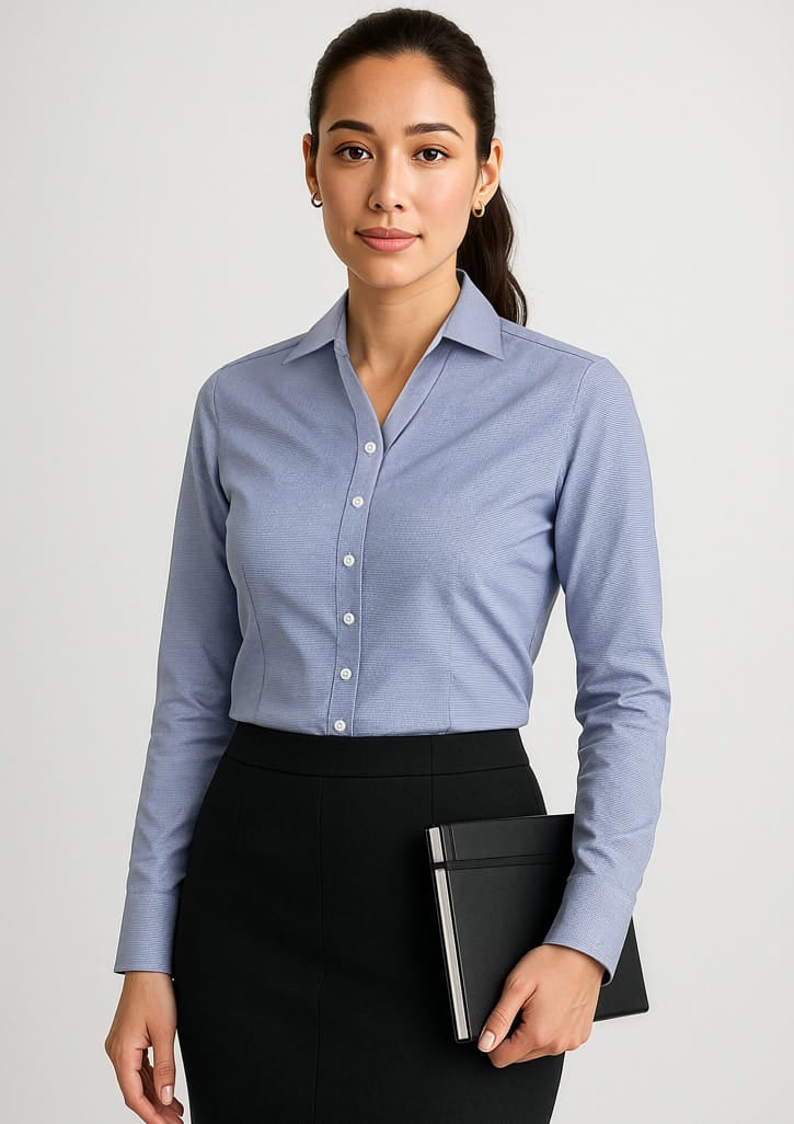 Biz Collection Polos / Shirts Biz Corperates Womens Hudson Long Sleeve Shirt
