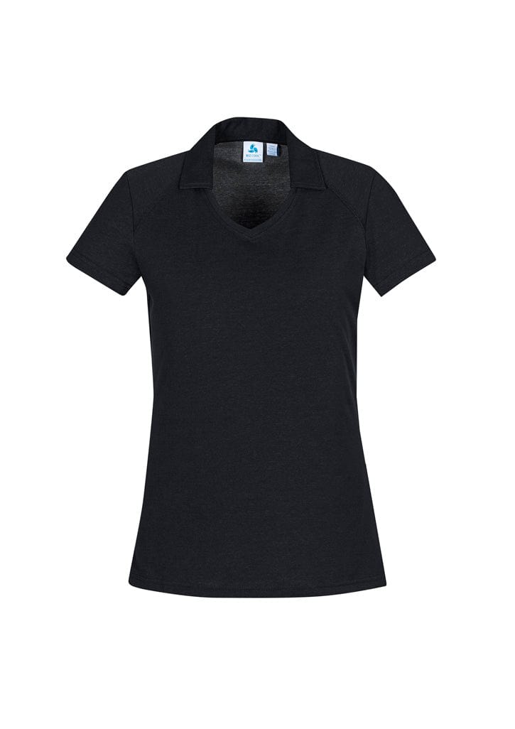 Biz Collection Polos / Shirts Black / 8 Biz Collection Womens Byron Short Sleeve Polo
