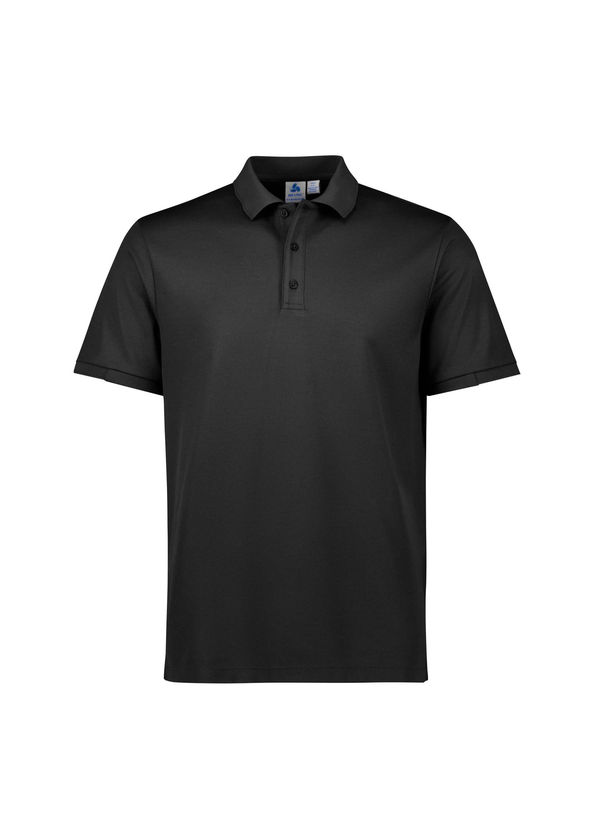 Biz Collection Polos / Shirts Black/Black / XS Biz Collection Mens Focus Short Sleeve Polo