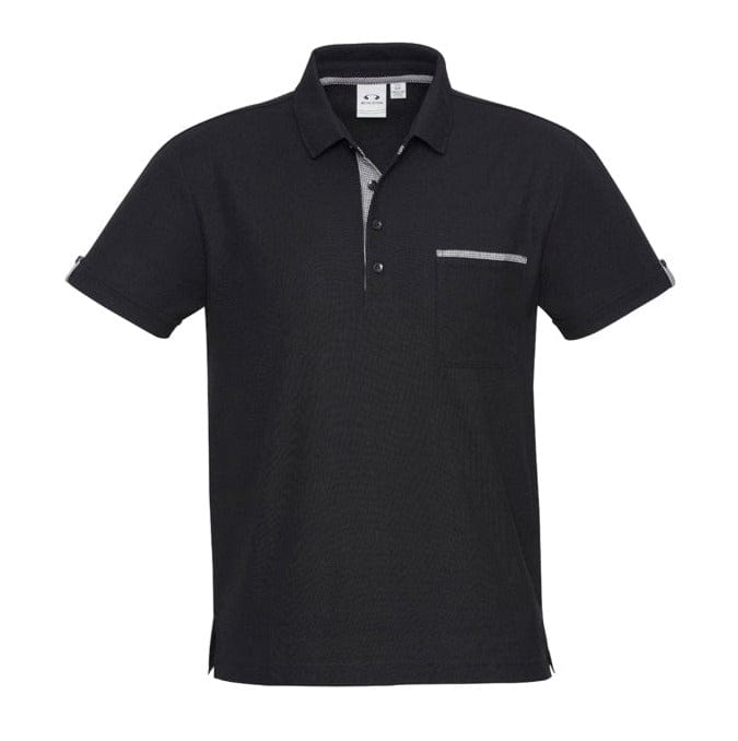 Biz Collection Polos / Shirts Black/Check / S Biz Collection Men's Edge Polo