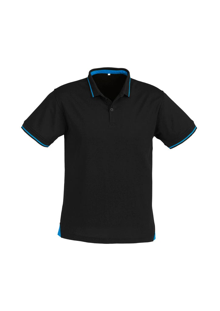Biz Collection Polos / Shirts Black/Cyan / S Biz Collection Mens Jet Short Sleeve Polo