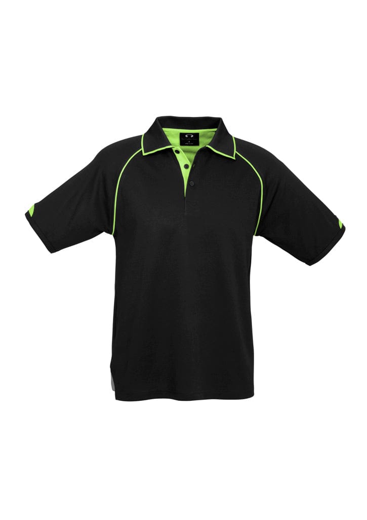 Biz Collection Polos / Shirts Black/Fluoro Yellow/Lime / S Biz Collection Mens Fusion Short Sleeve Polo