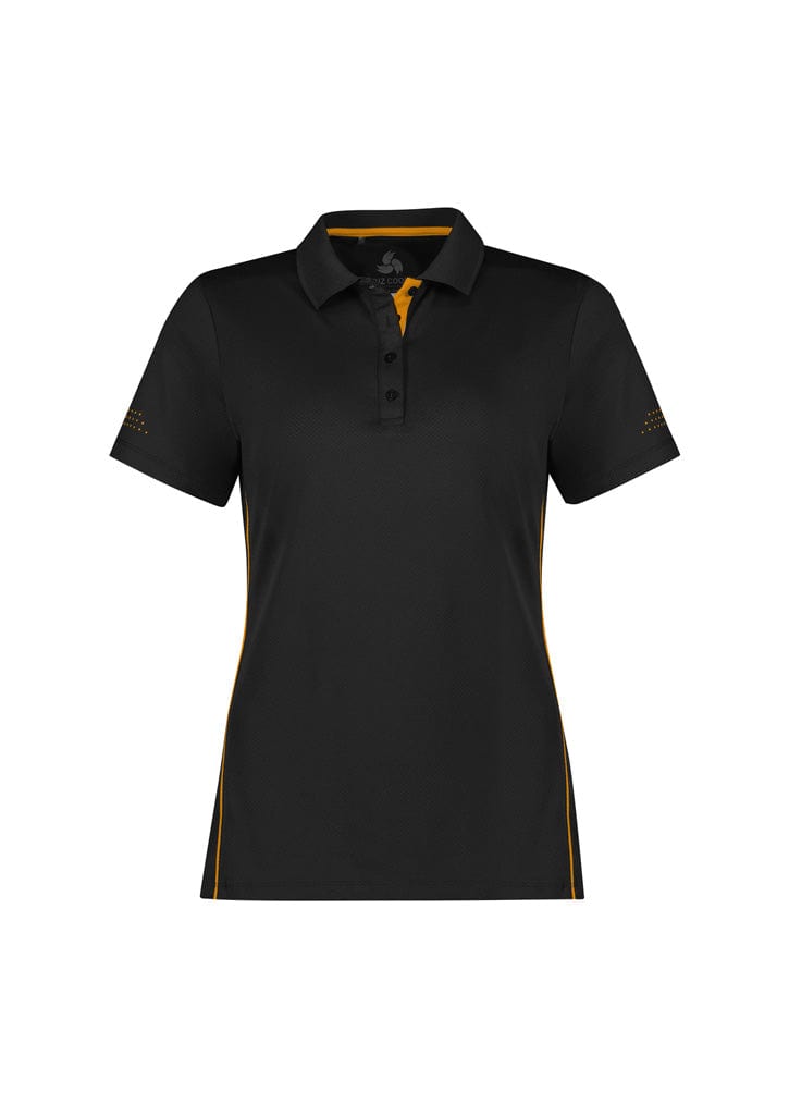 Biz Collection Polos / Shirts Black/Gold / 6 Biz Collection Womens Balance Short Sleeve Polo