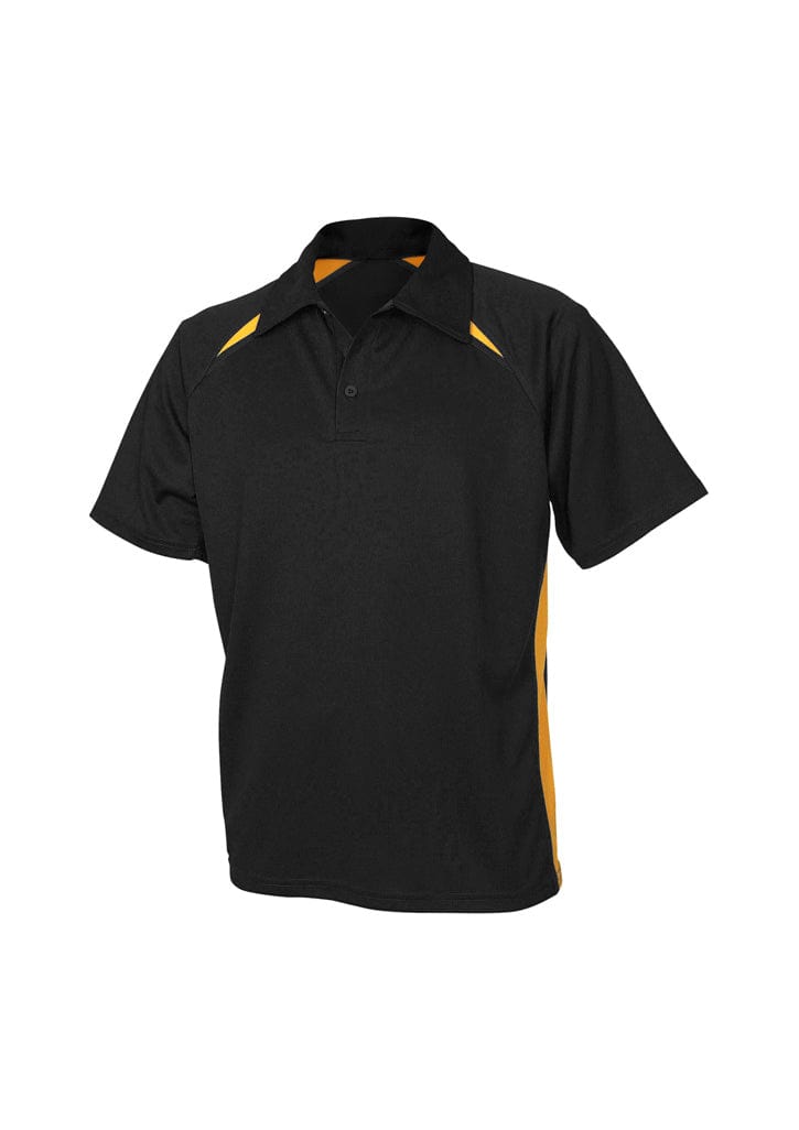 Biz Collection Polos / Shirts Black/Gold / S Biz Collection Mens Splice Short Sleeve Polo