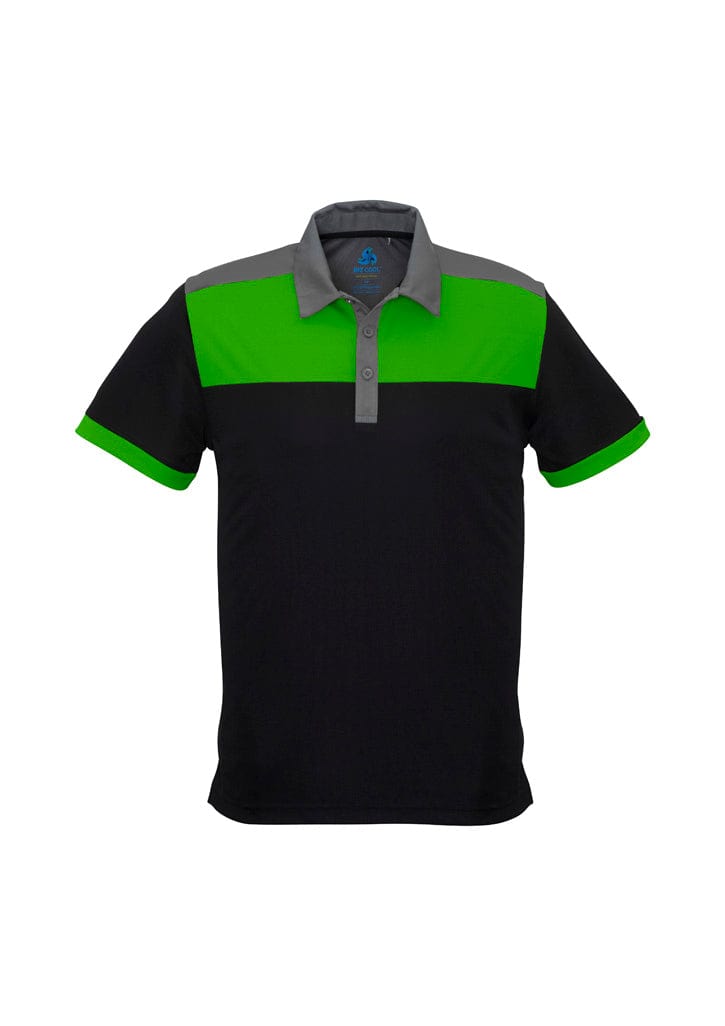 Biz Collection Polos / Shirts Black/Green/Grey / S Biz Collection Mens Charger Short Sleeve Polo